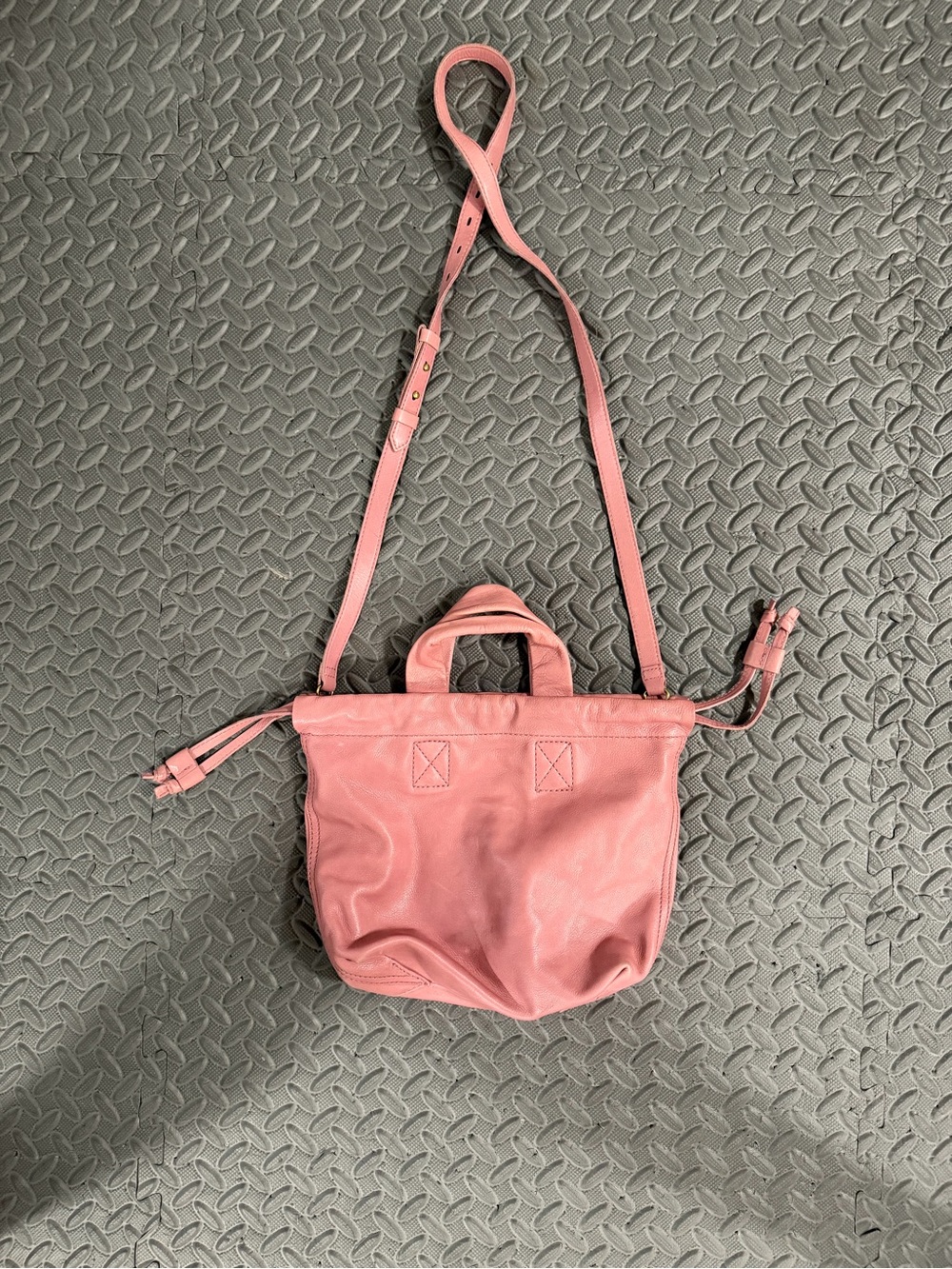 Madewell Dusty Pink Leather Crossbody Tote